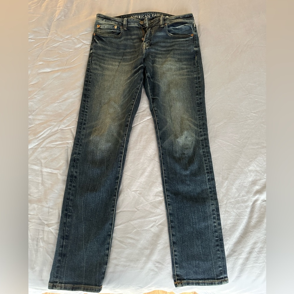 American eagle blue skinny jeans 32x32